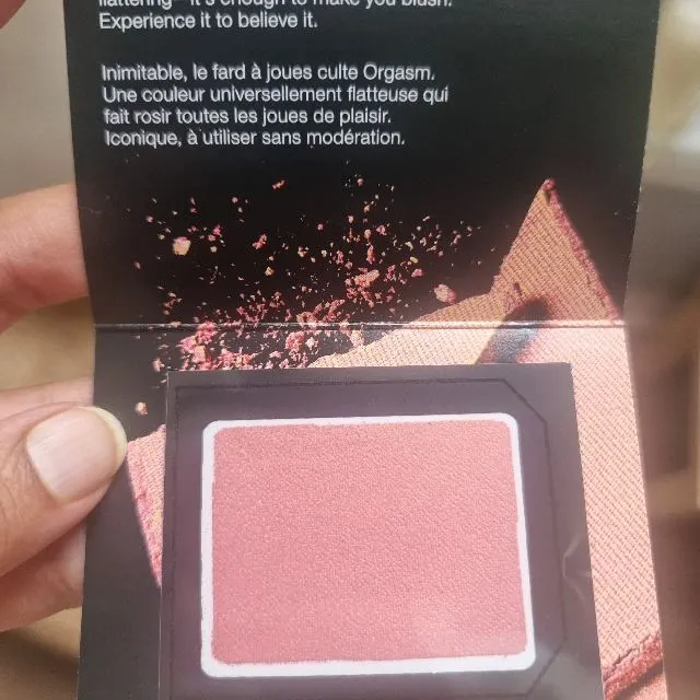 My first blush sample in Orgasm. Gorgeous shade