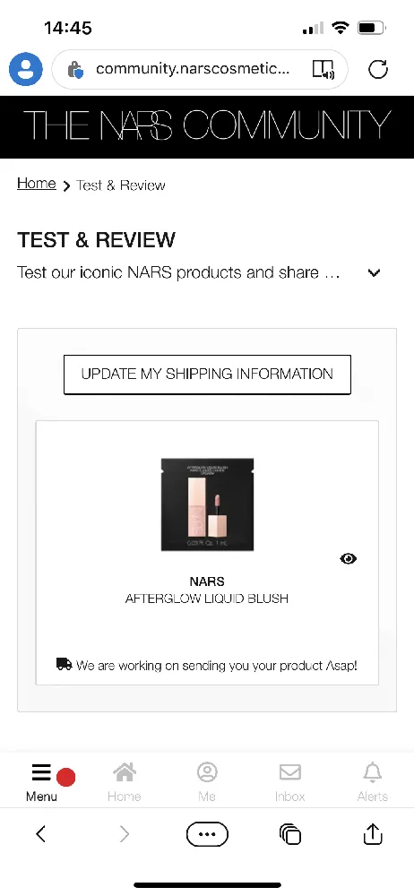 My first product to test ! Thank you so much !