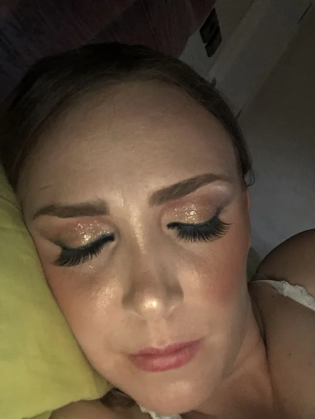 My Smoky eye look created with some natural but glittery